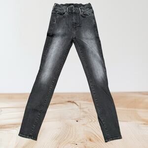 Mother Denim Jeans High Waisted Looker Night Hawk Black Size 24 USA made Stretch